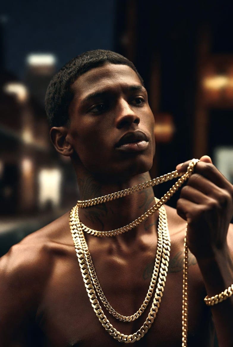 Pair of Solid 18ct Gold Cuban Link Chains — photo 1