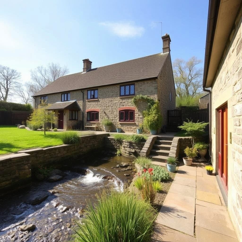 Converted mill house with stream, Peak District — photo 1